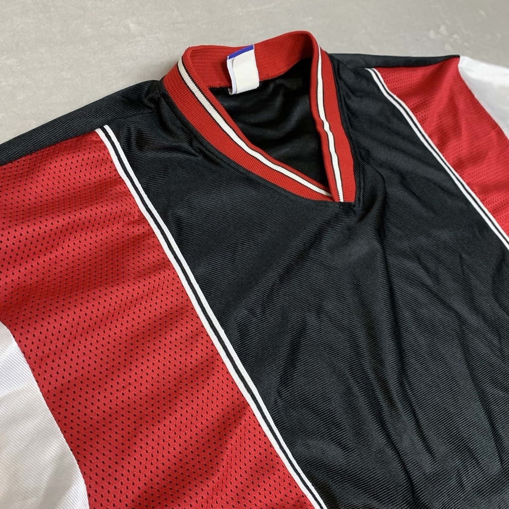 Vintage BIKE Mesh Basketball Jersey Men XL Red Black White Short Sleeve US Made